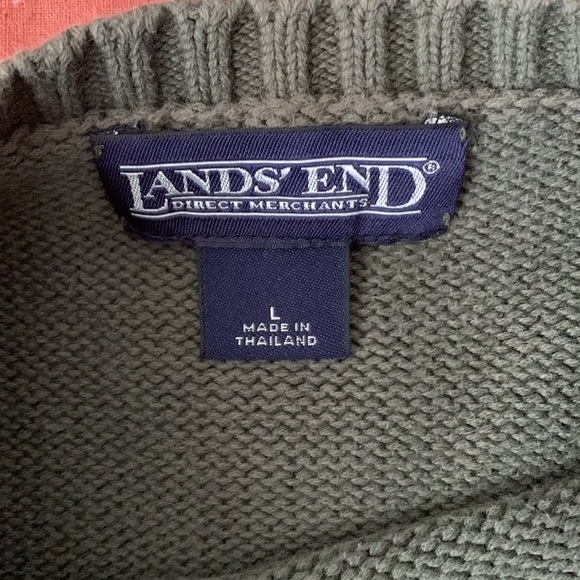 Green lands end sweater - Picture 2 of 3